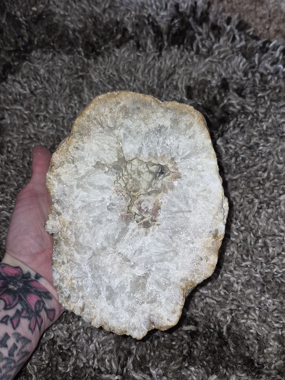 Raw Natural And Uncut Crystals And Fossils